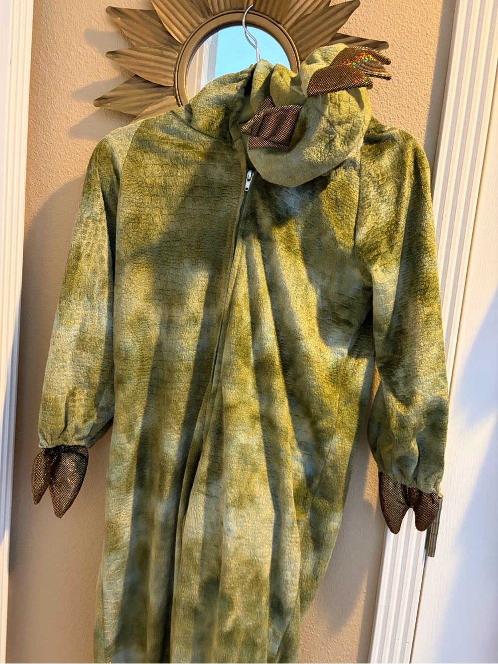 Princess Paradise Dinosaur Costume Gold Shimmer Accents Adult Small